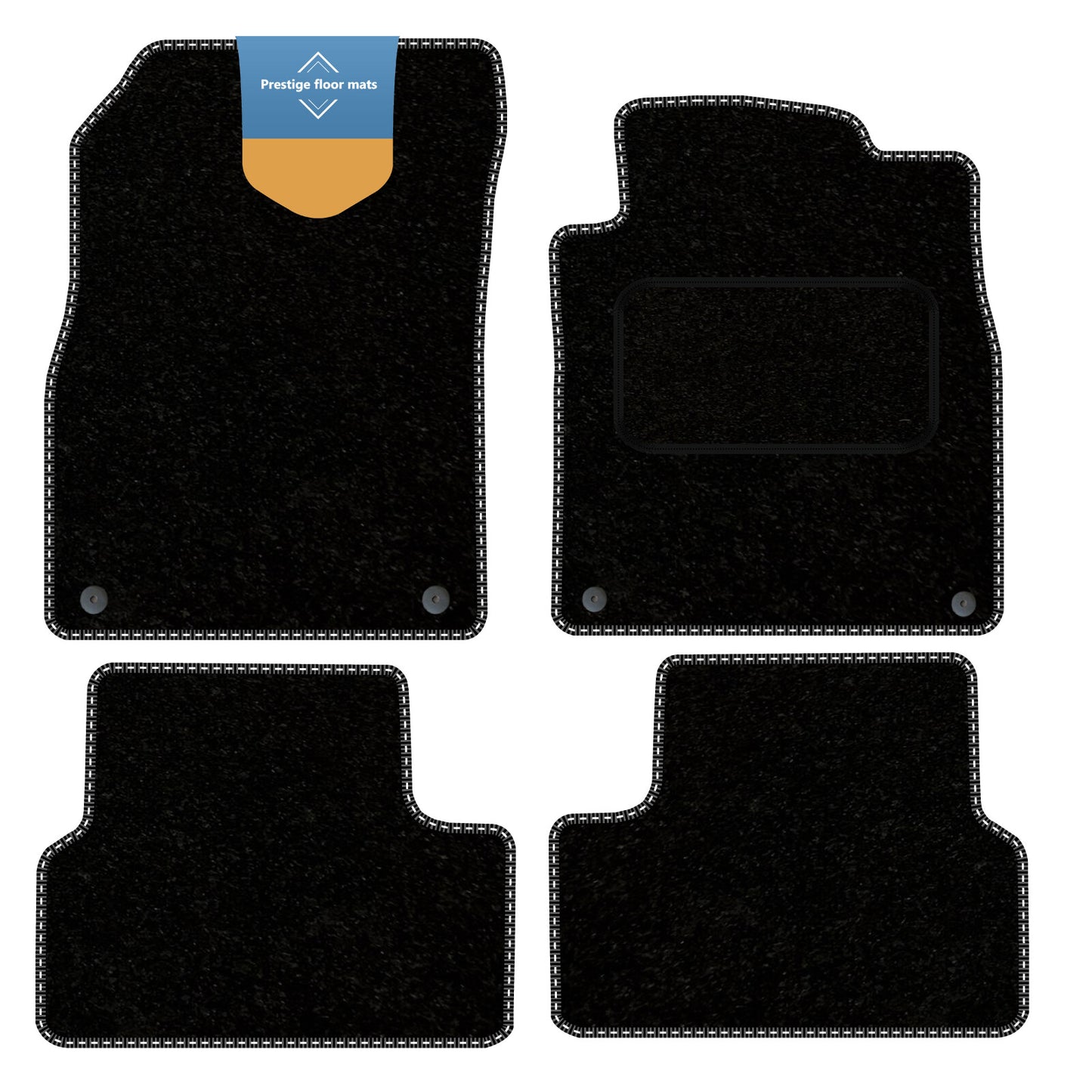 Fits Vauxhall Astra J 2010-2015 with 310mm Clip Space with Coloured Stitch Edge