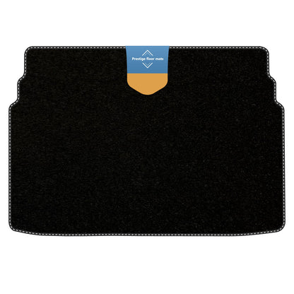 Fits Vauxhall Crossland 2017 On Boot Mat Black Carpet with Coloured Stitch Edge
