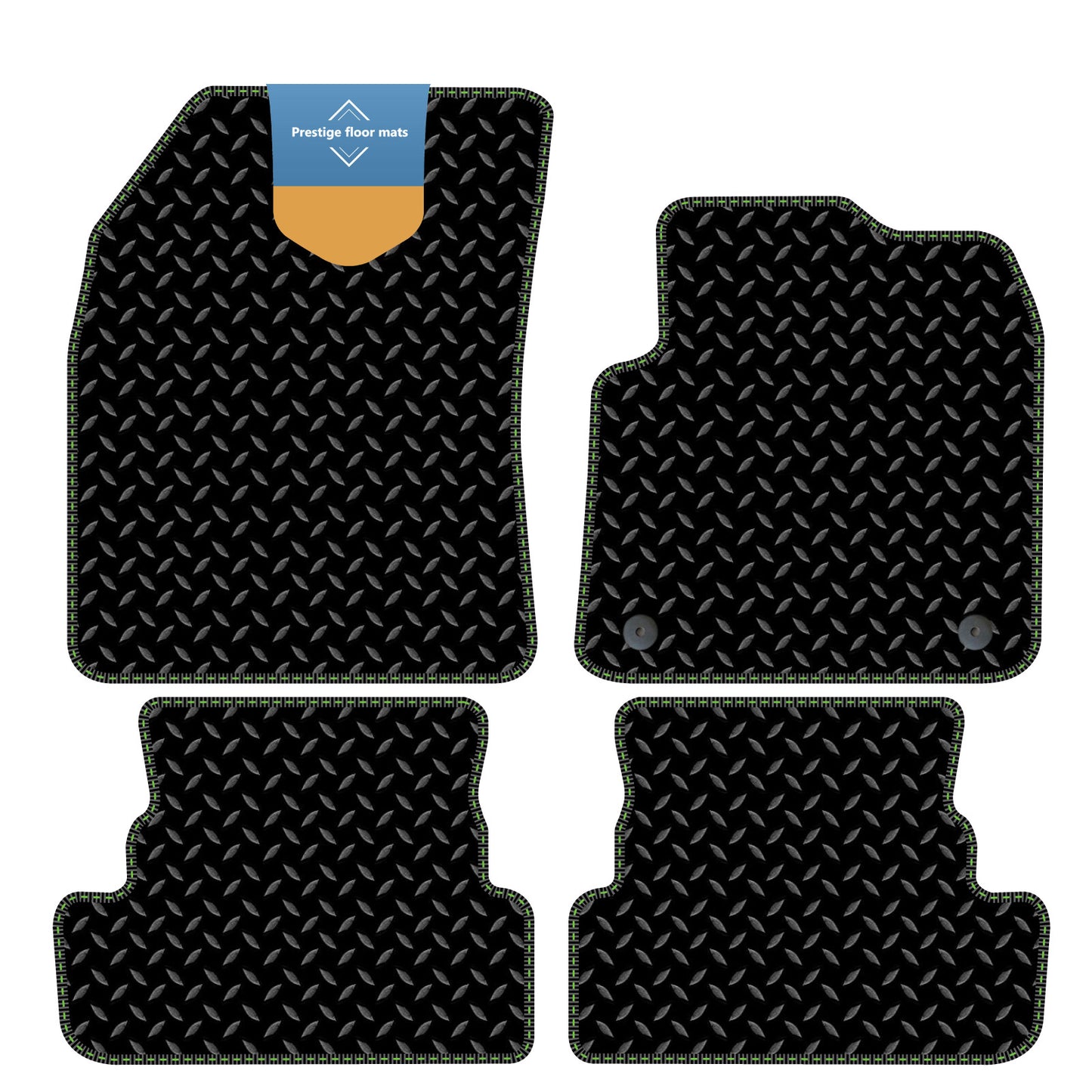 Fits Vauxhall Grandland PHEV 2020 on Black 3mm Rubber with Coloured Stitch Edge