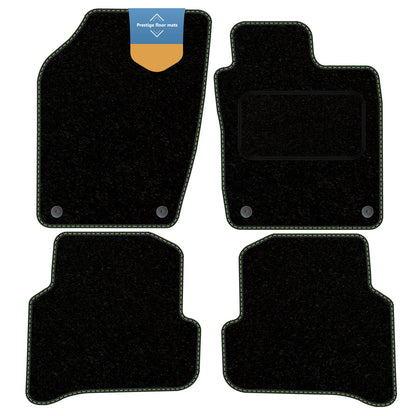 Fits Skoda Fabia 2015-2022 Black Carpet with Coloured Stitch Edge