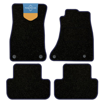 Fits Audi A4 2008-2015 Black Carpet with Coloured Stitch Edge