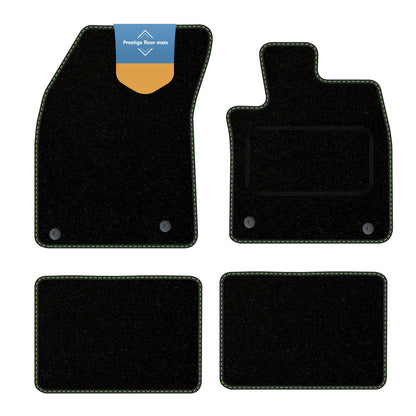 Fits Ford Focus 2018 On Black Carpet with Coloured Stitch Edge