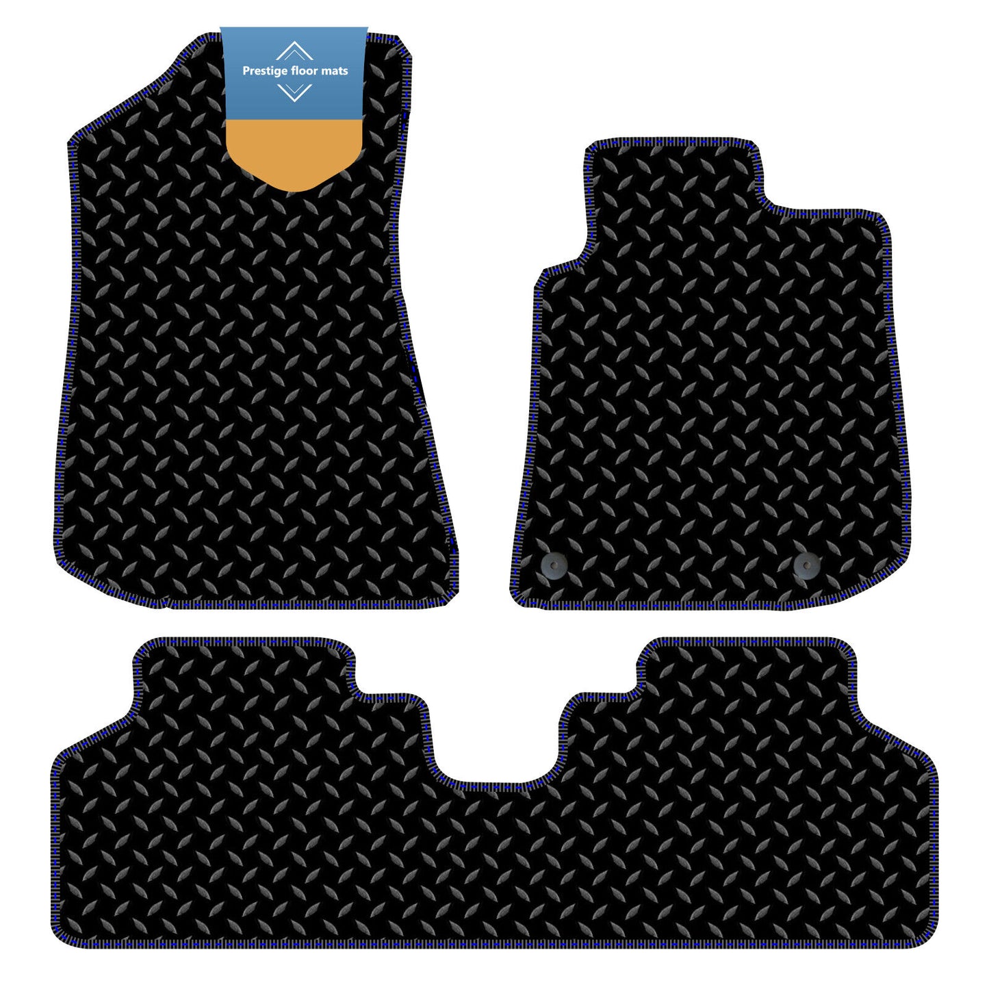 Fits Kia Niro HEV 2022 On Black 3mm Rubber with Coloured Stitch Edge