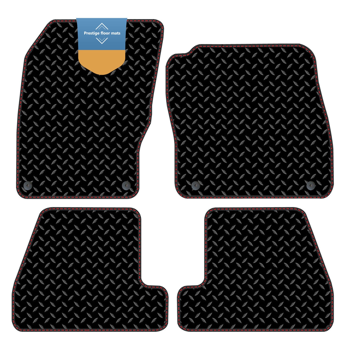 Fits Ford Focus 2015-2018 3mm Rubber with Coloured Stitch Edge