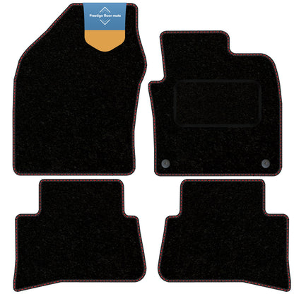 Fits Toyota C-HR CHR 2017 On Black Carpet with Coloured Stitch Edge