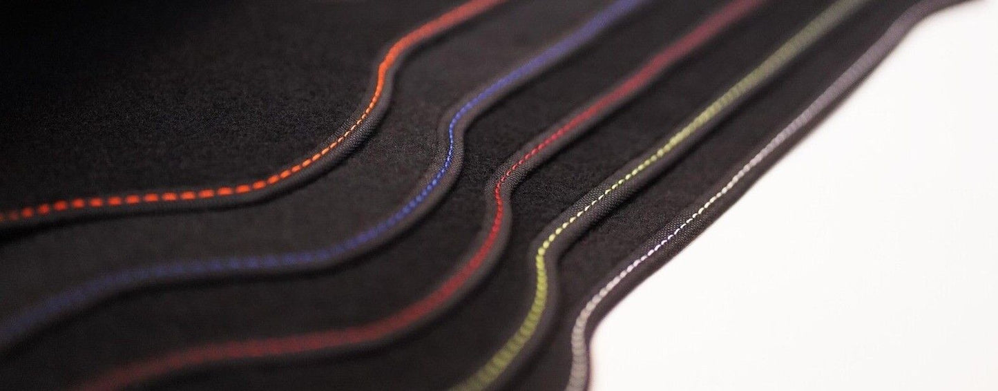 Fits Maxus Deliver 9 & E-Deliver 9 2021on Black Carpet with Coloured Stitch Edge