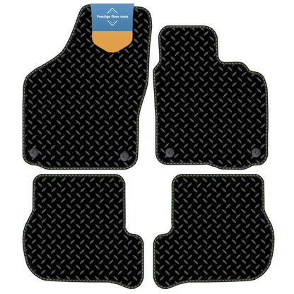 Fits Volkswagen Golf MK6 2008-2013 Black 3mm Rubber with Coloured Stitch Edge