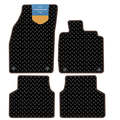 Fits Volkswagen ID.3 2020 on Black 3mm Rubber with Coloured Stitch Edge