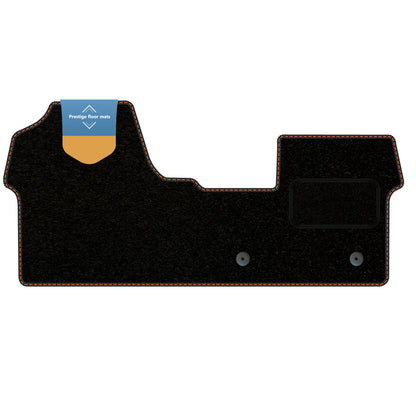 Fits Citroen Dispatch 2016 On 1 Piece Black Carpet with Coloured Stitch Edge