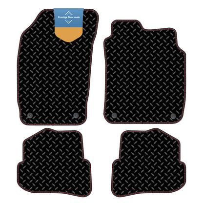 Fits Audi A1 2010-2018 Black 3mm Rubber with Coloured Stitch Edge