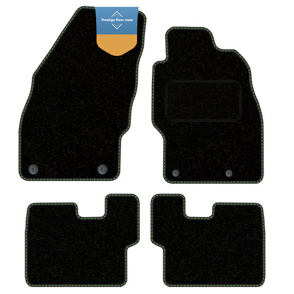 Fits Vauxhall Corsa D 2007-2014  Black Carpet with Coloured Stitch Edge