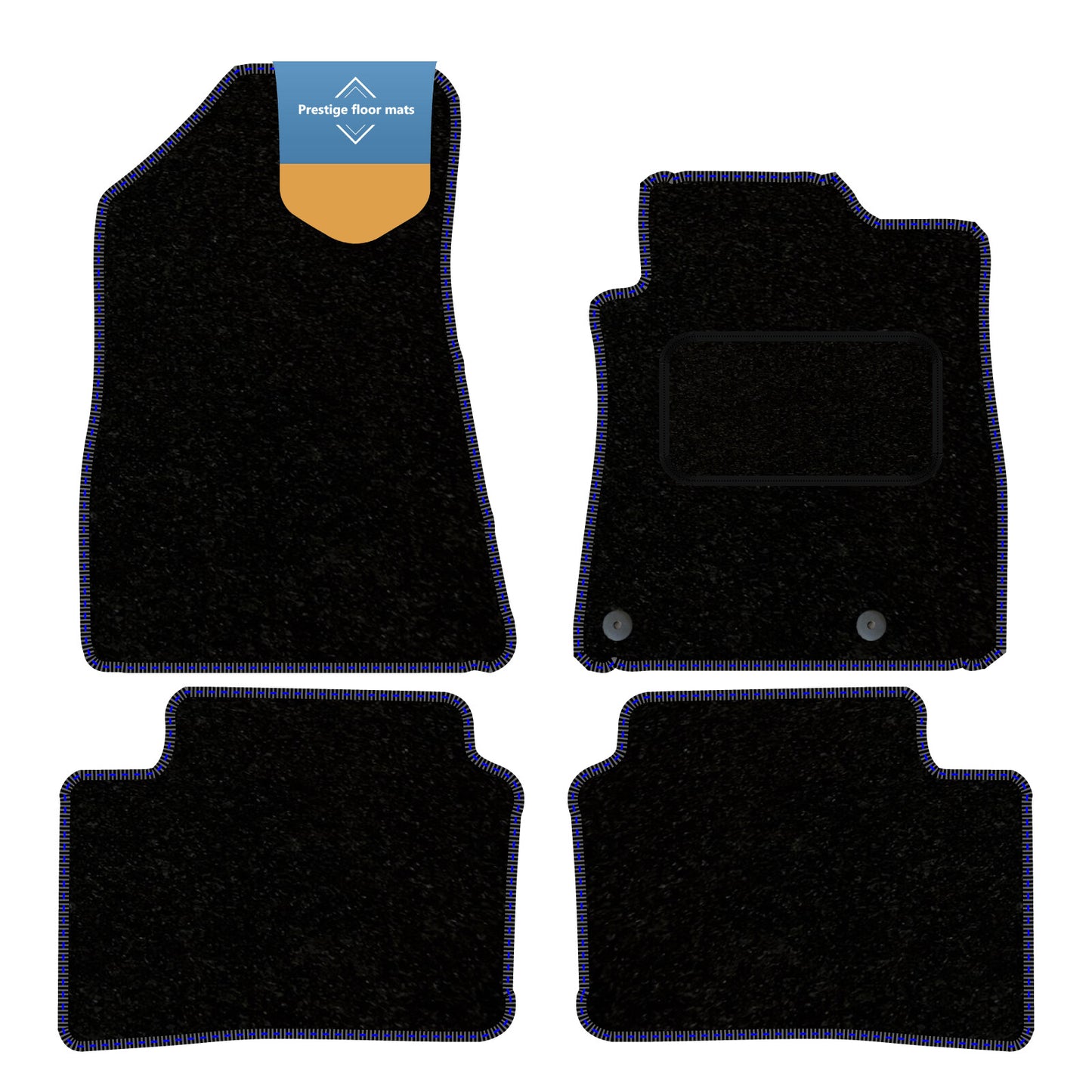 Fits Kia Niro EV Fully Electronic 2022 On Black Carpet with Coloured Stitch Edge