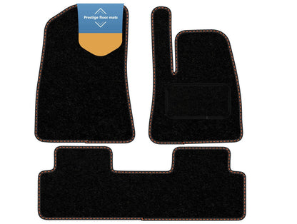 Fits Tesla Model 3 2017-2020 Black Carpet with Coloured Stitch Edge