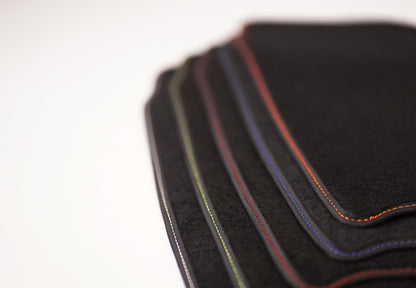 Fits VW Up 2012-2020 Lower Boot Mat Black Carpet with Coloured Stitch Edge
