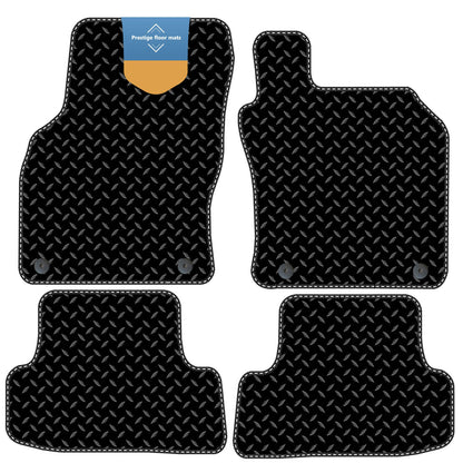 Fits Audi A3 2012-2020 Black 3mm Rubber with Coloured Stitch Edge