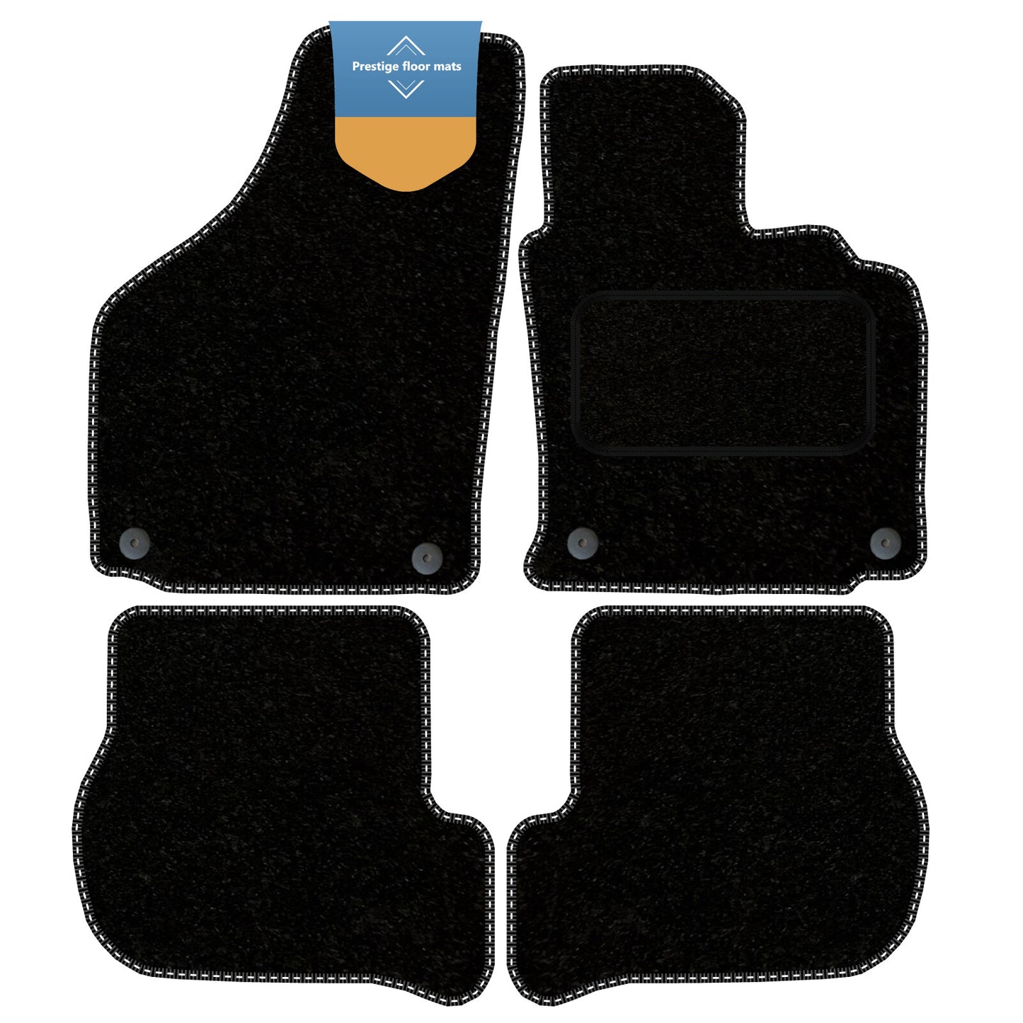 Fits VW Golf MK 5 2004-2007 Oval Clip Fully Tailored Car Floor Mat