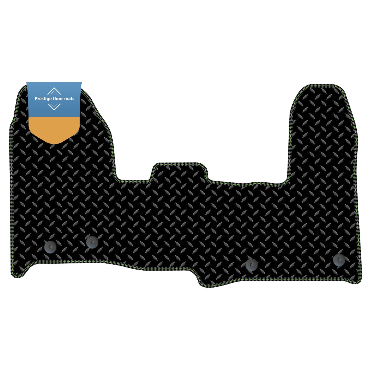 Fits Ford Transit Custom 2018 on Auto Black 3mm Rubber with Coloured Stitch Edge