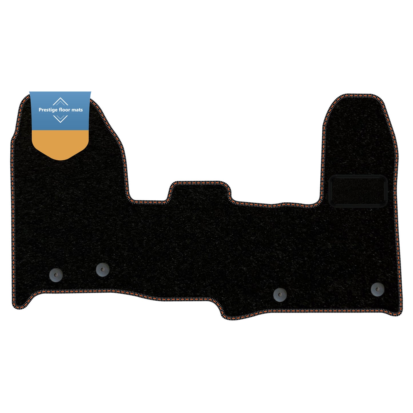 Fits Ford Transit Custom 2018 on Auto and PHEV Carpet with Coloured Stitch Edge