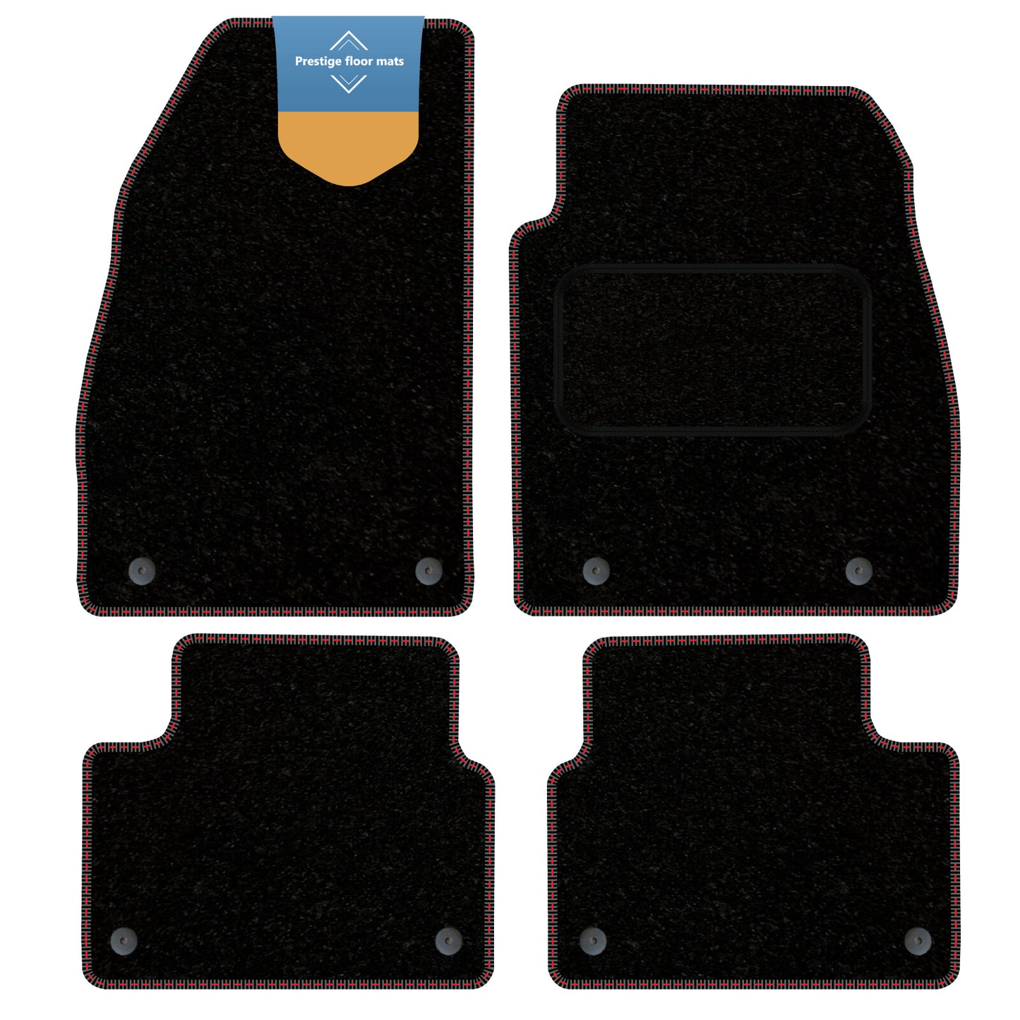 Fits Vauxhall Insignia 2013-2017 Black Carpet with Coloured Stitch Edge