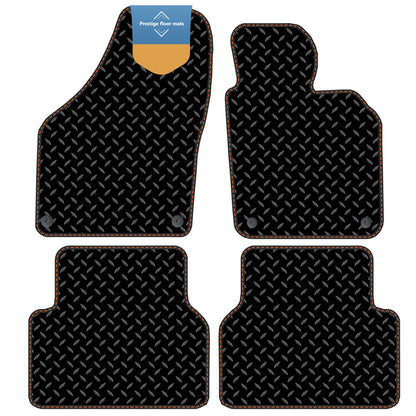 Fits Volkswagen Tiguan 2007-2016 Black 3mm Rubber with Coloured Stitch Edge