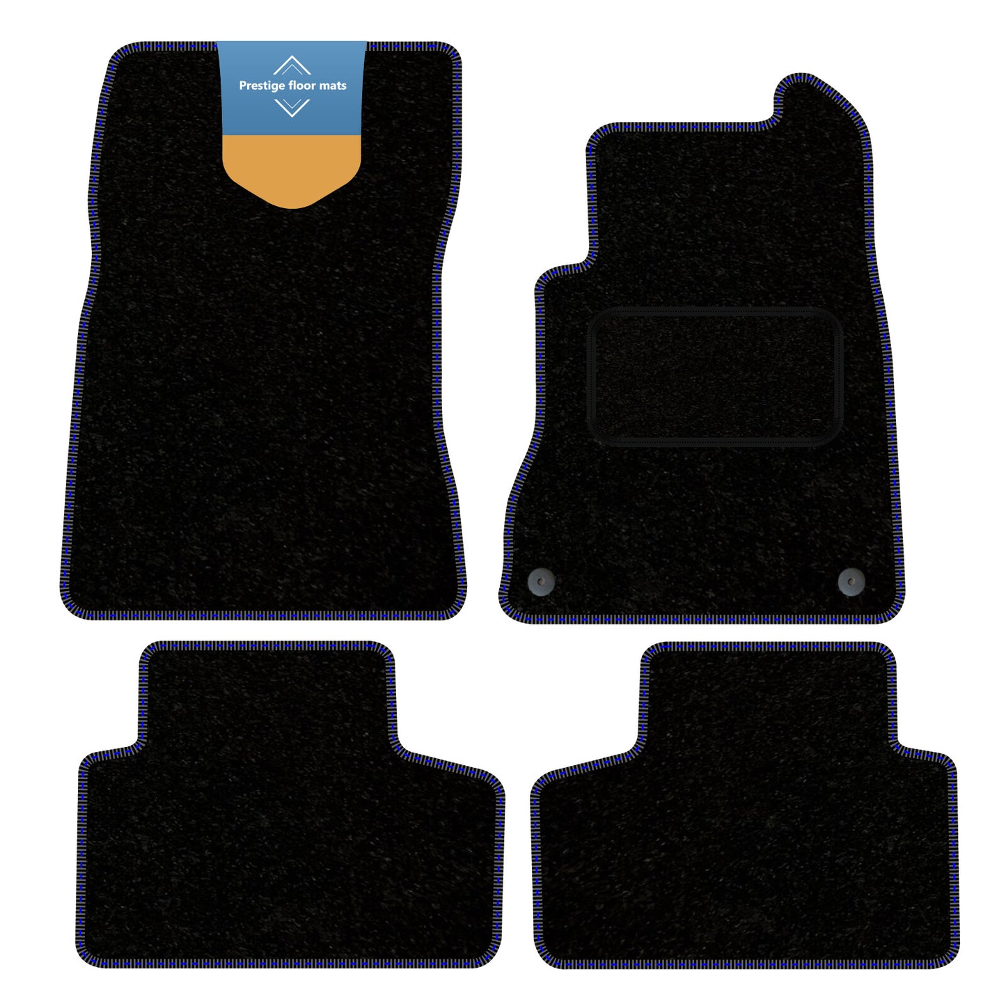 Fits Mercedes Benz GLB 2021 on Black Carpet with Coloured Stitch Edge