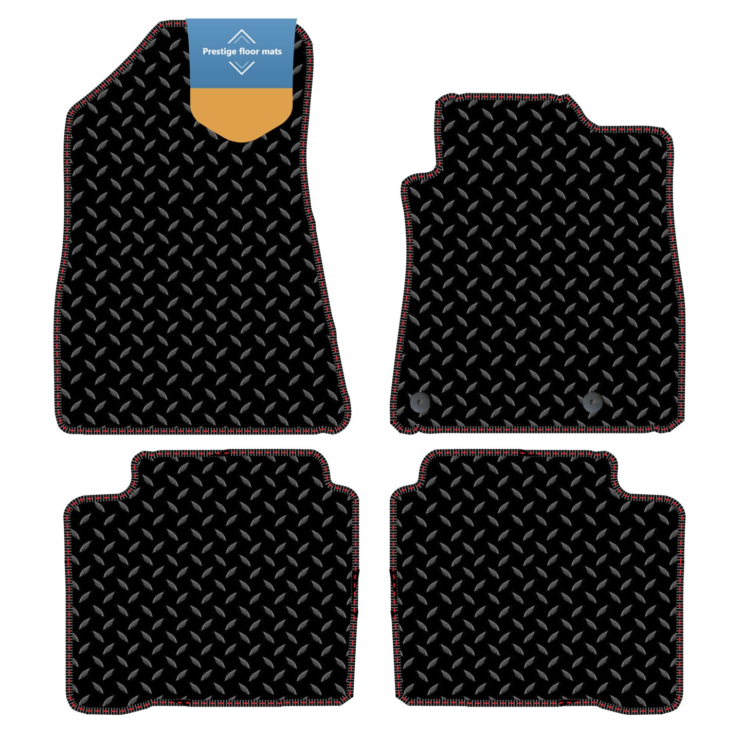 Fits Kia Niro PHEV 2022 On Black 3mm Rubber with Coloured Stitch Edge