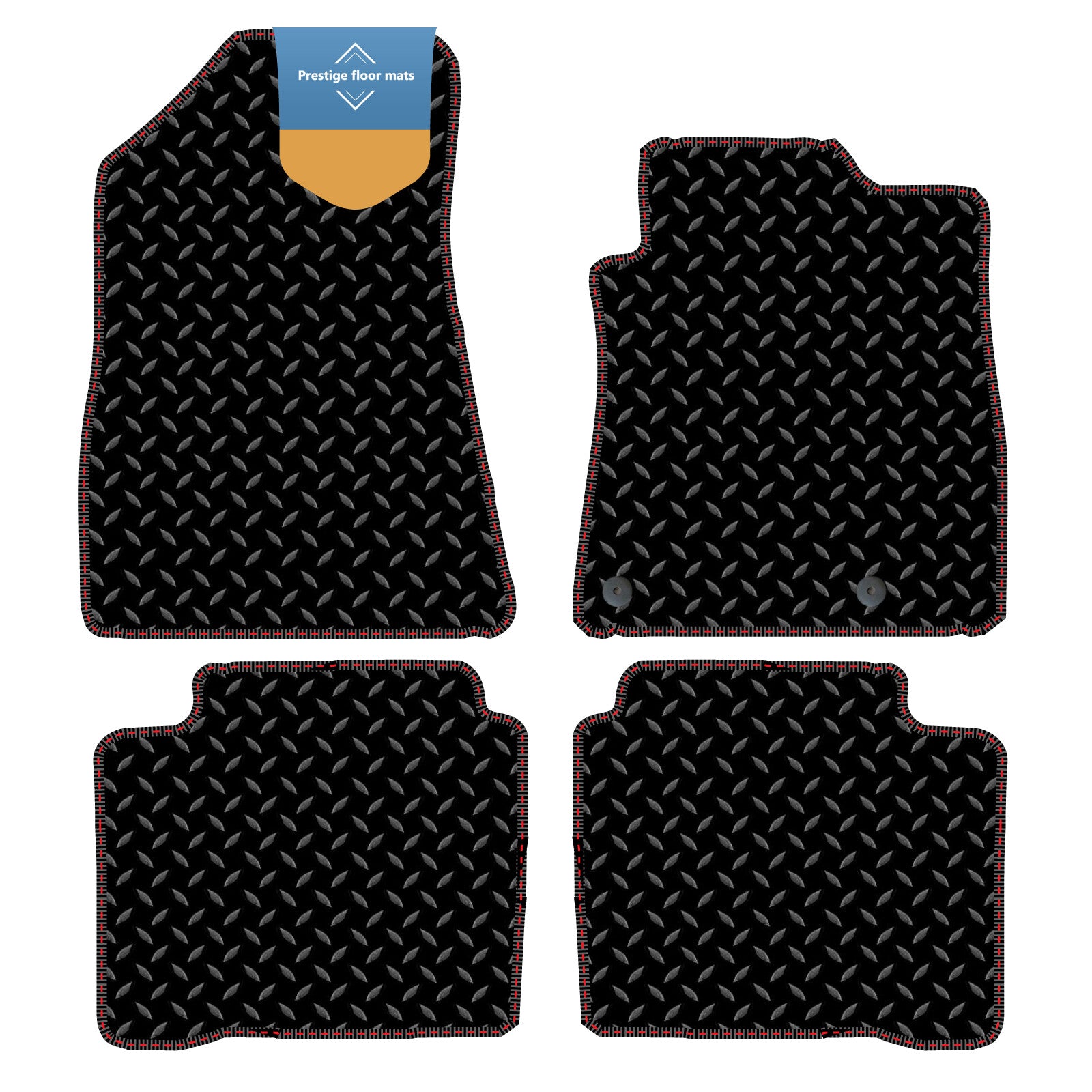 Fits Kia Niro PHEV 2022 On Black 3mm Rubber with Coloured Stitch Edge