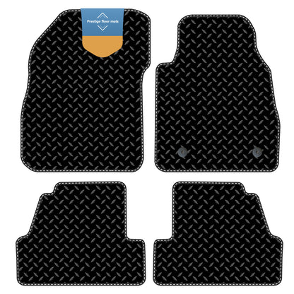 Fits Black Vauxhall Mokka 2012-2020 RHD 3mm Rubber with Coloured Stitch Edge