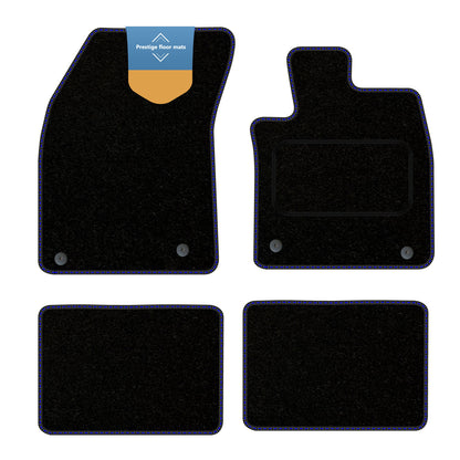 Fits Ford Focus 2018 On Black Carpet with Coloured Stitch Edge