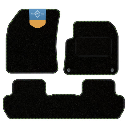 Fits Peugeot 3008 2017 On Black Carpet with Coloured Stitch Edge