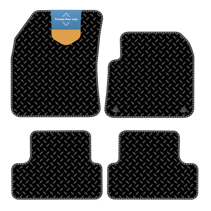 Fits Vauxhall Grandland X 2017 On Black 3mm Rubber with Coloured Stitch Edge