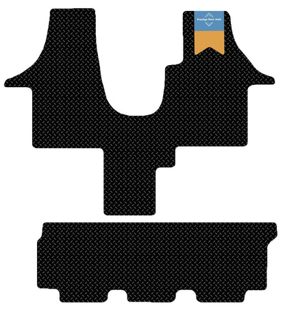 Fits VW T6 Walkthrough with Rear Bench Seat Single Sliding Door Floor Mat