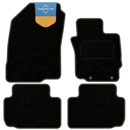 Fits Mitsubishi Eclipse Cross Auto 2018- Black Carpet with Coloured Stitch Edge