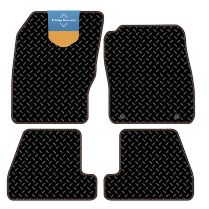 Fits Ford Focus 2011-2015 Black 3mm Rubber with Coloured Stitch Edge