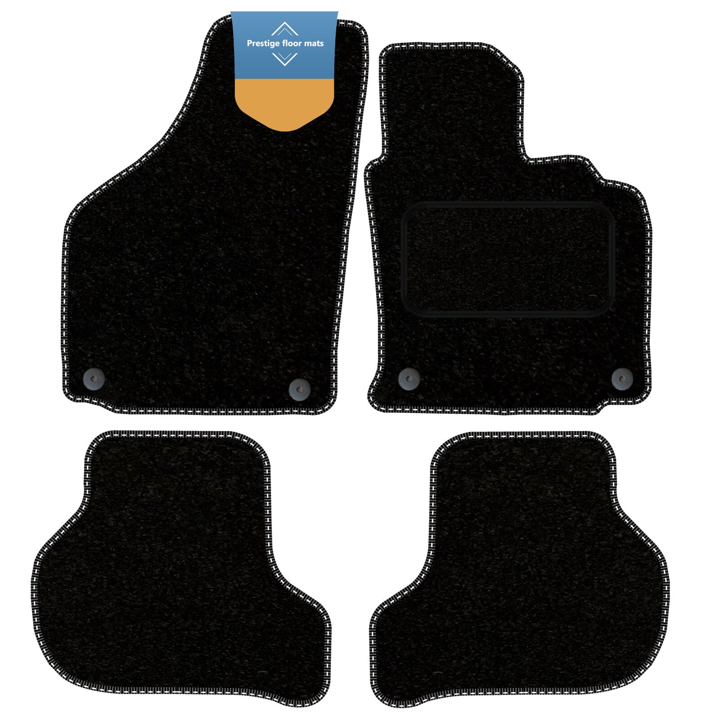 Fits VW Golf MK5 2007-2008 Round Clip Fully Tailored Car Floor Mat