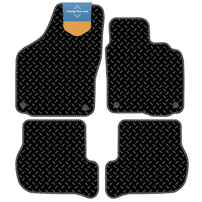 Fits Volkswagen Golf MK6 2008-2013 Black 3mm Rubber with Coloured Stitch Edge