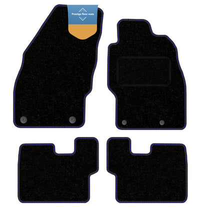 Fits Vauxhall Corsa D 2007-2014  Black Carpet with Coloured Stitch Edge
