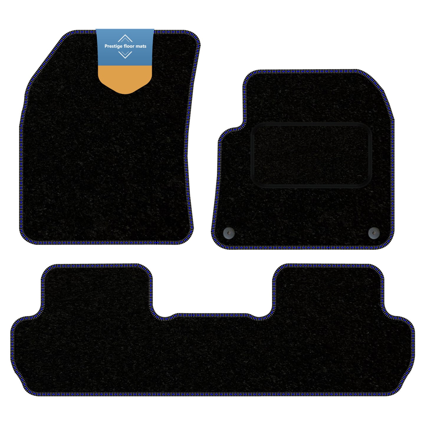 Fits Peugeot 3008 2017 On Black Carpet with Coloured Stitch Edge