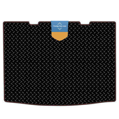 Fits Volkswagen Up 2012 On Boot Mat in 3mm Rubber with Coloured Stitch Edge