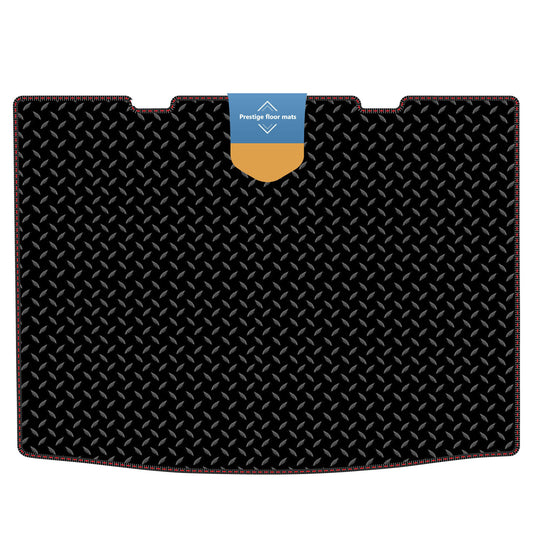 Fits Volkswagen Up 2012 On Boot Mat in 3mm Rubber with Coloured Stitch Edge