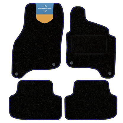Fits VW E-Golf 2015-2019 Black Carpet with Coloured Stitch Edge