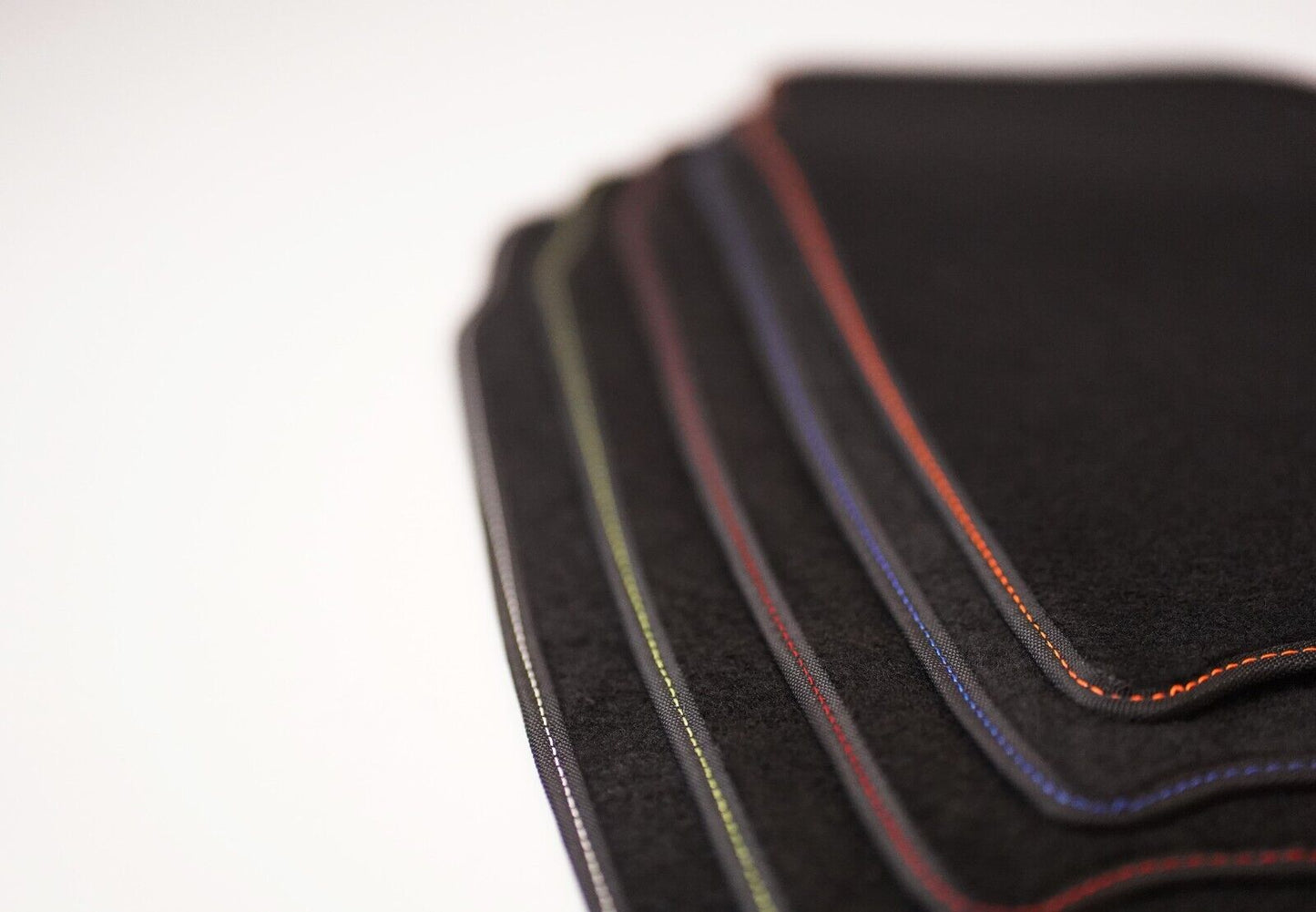 Fits Tesla 3 2017 on Boot Mat Black Carpet with Coloured Stitch Edge