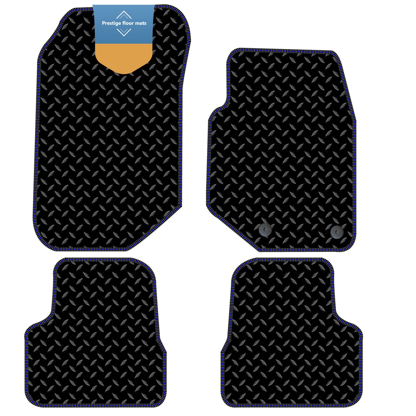 Fits Vauxhall Mokka 2021 On Black 3mm Rubber with Coloured Stitch Edge