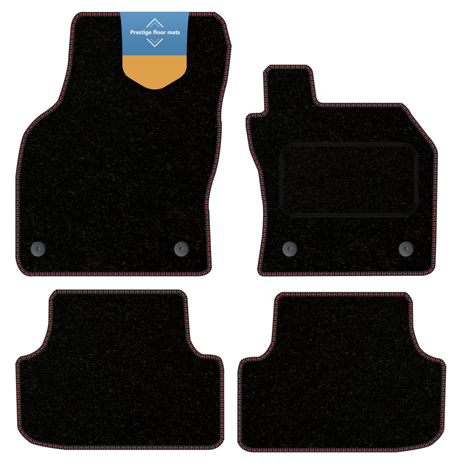 Fits Audi A3 & S3 2020 on Black Carpet with Coloured Stitch Edge