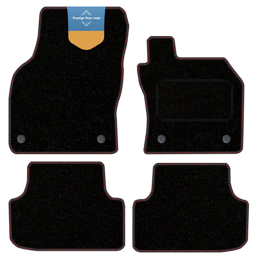 Fits Audi A3 & S3 2020 on Black Carpet with Coloured Stitch Edge