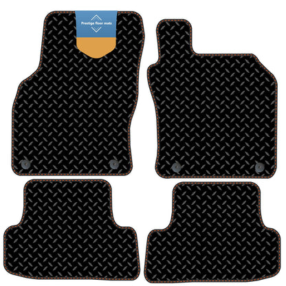 Fits Audi A3 2012-2020 Black 3mm Rubber with Coloured Stitch Edge