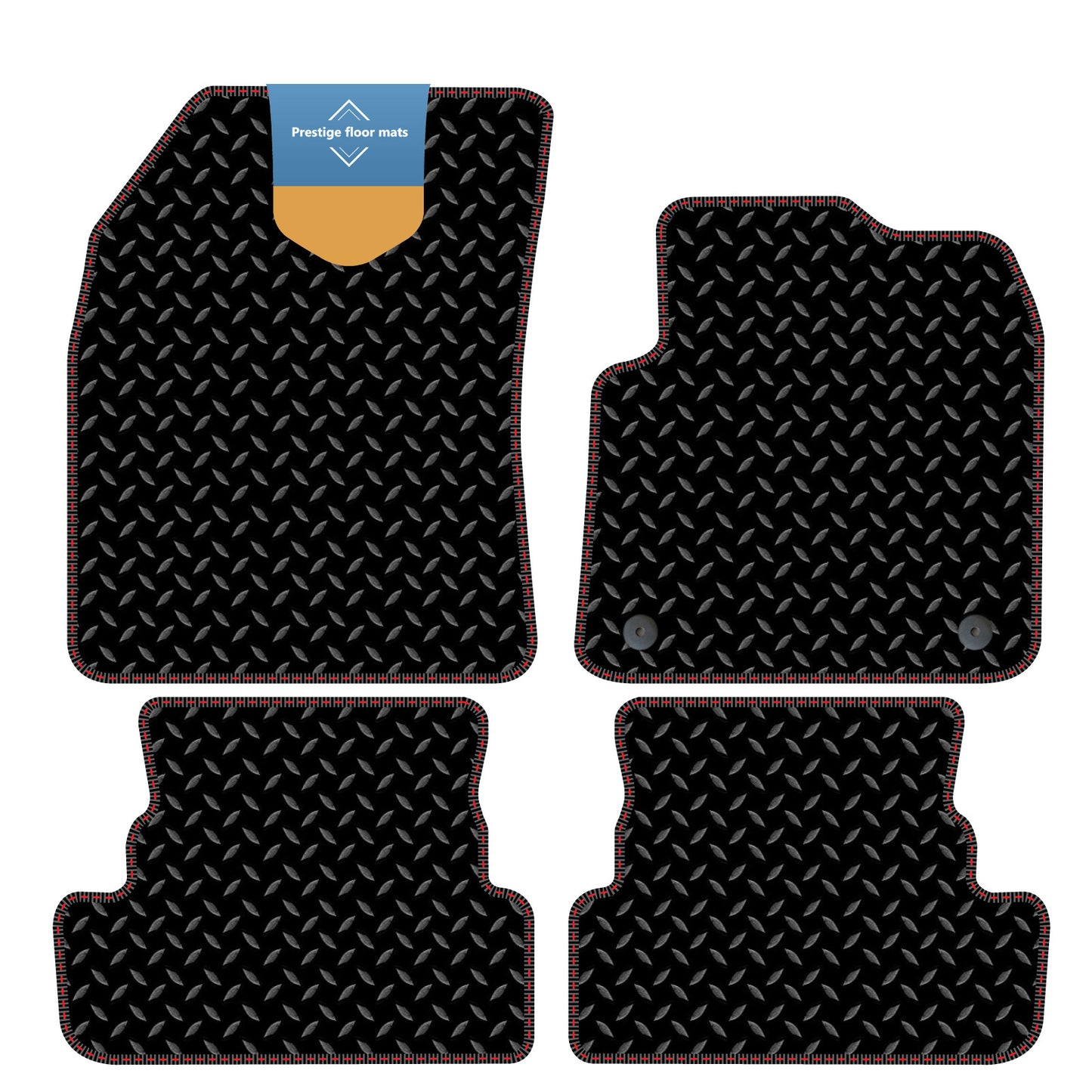 Fits Vauxhall Grandland PHEV 2020 on Black 3mm Rubber with Coloured Stitch Edge