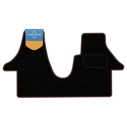 Fits Volkswagen Transporter T5 2003-2015 Black Carpet with Coloured Stitch Edge