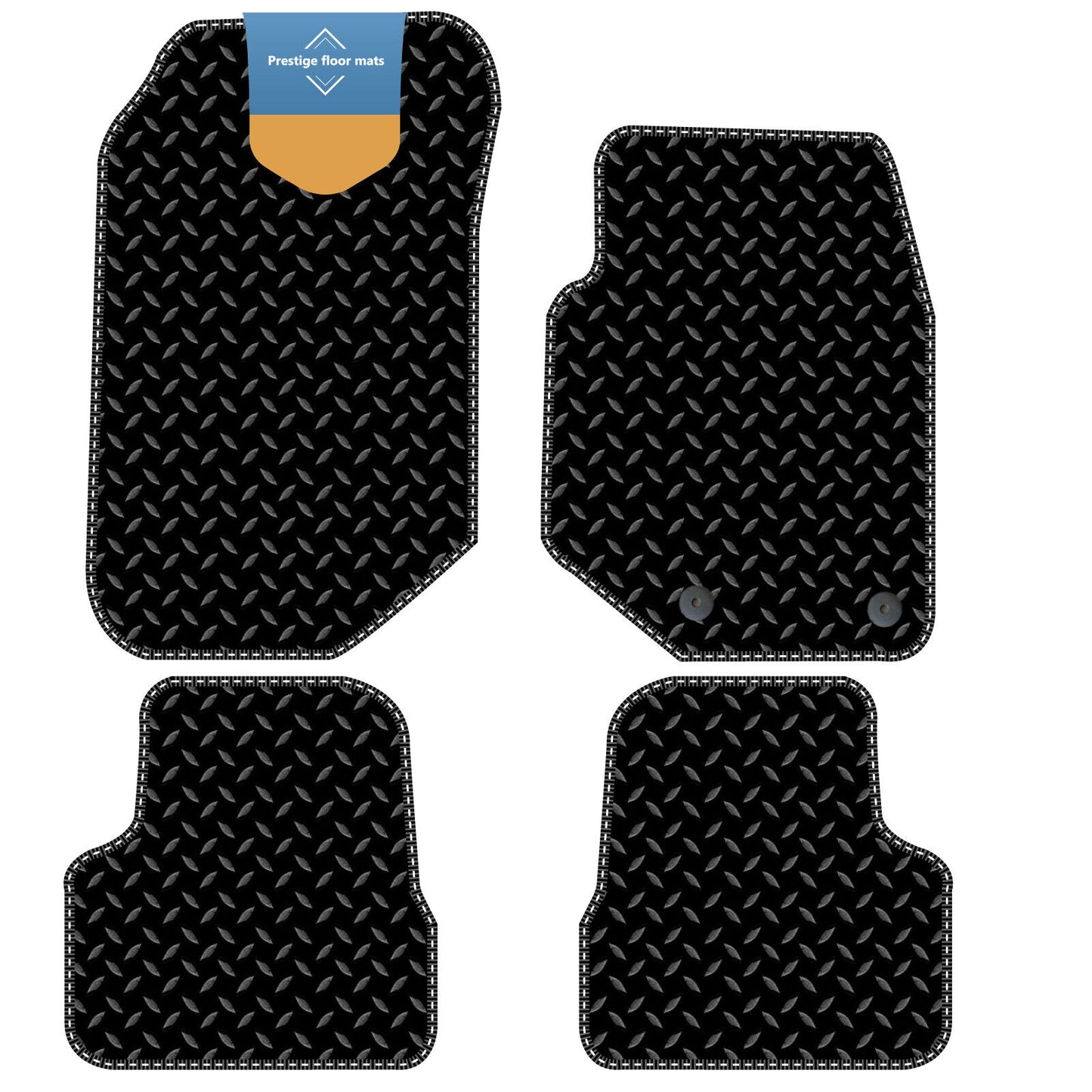 Fits Vauxhall Mokka 2021 On Black 3mm Rubber with Coloured Stitch Edge