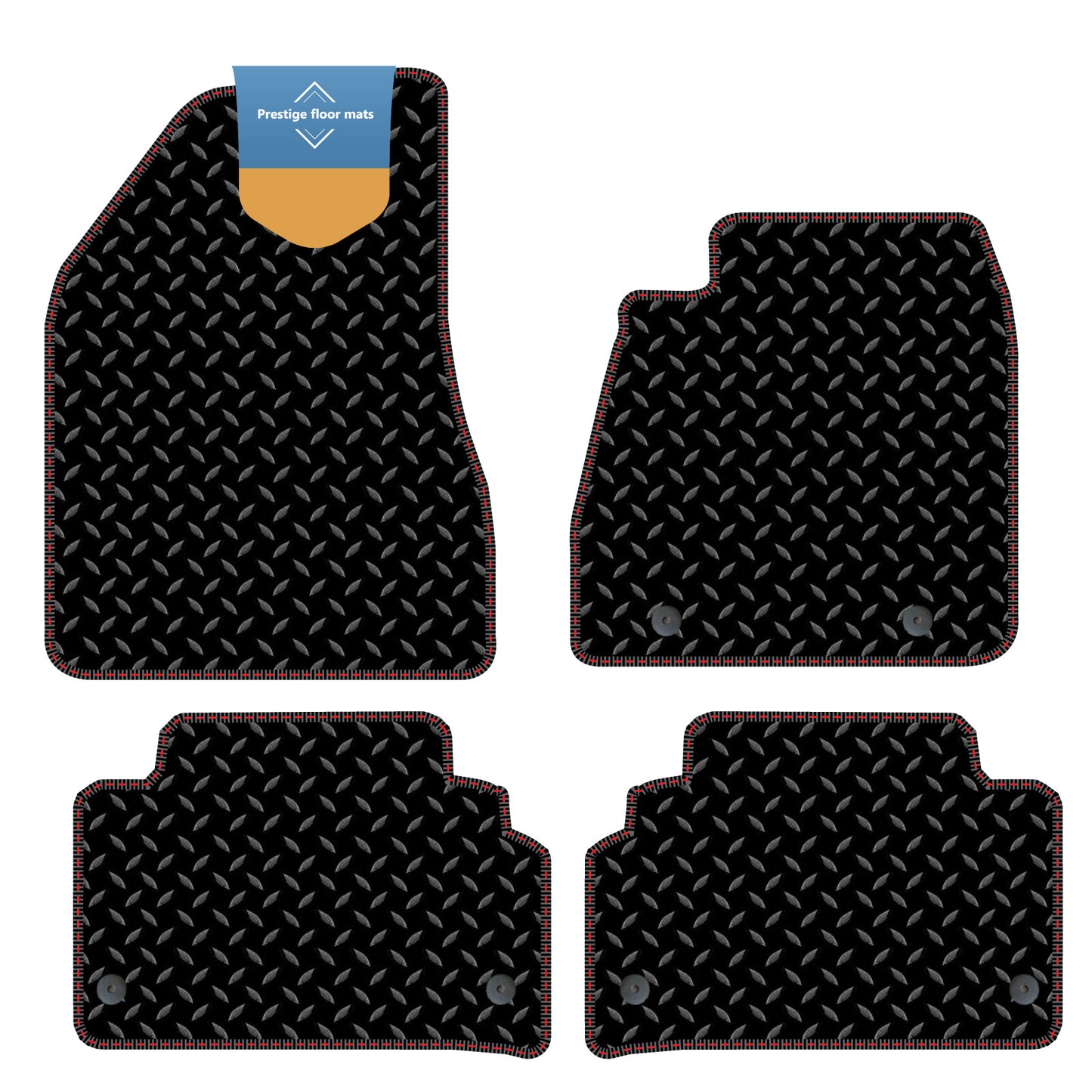 Fits Lexus RX400H 2003-2009 Black 3mm Rubber with Coloured Stitch Edge